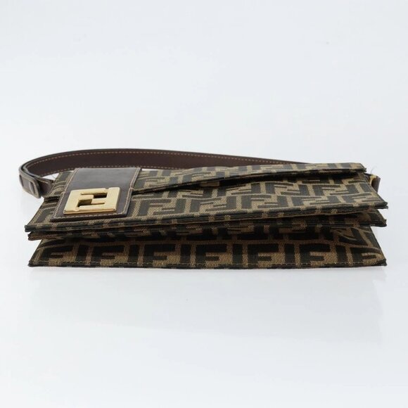 FENDI Zucca Canvas Shoulder Bag Brown Auth 142559 - Picture 7 of 16